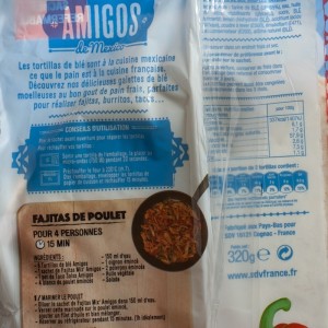 Tortillas de blé Amigos 20cm  Amériques