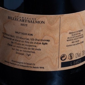 Champagne Billecart-Salmon brut Sous bois 75cl  Brut