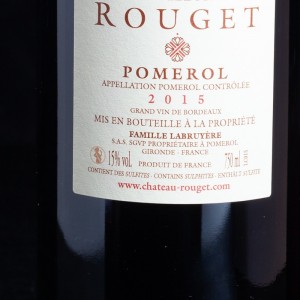 Vin rouge Pomerol 2015 Le carillon de Rouget 75cl  Vins rouges