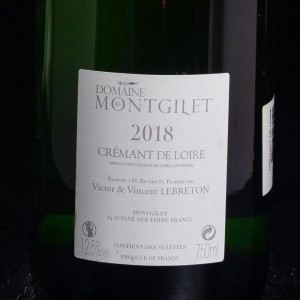 Crémant de Loire Brut AOC 2018 Domaine de Montgilet 75cl  Crémants