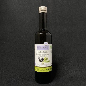 Huile olive E.V. fruitée medium Bio Planète 500ml  Huiles