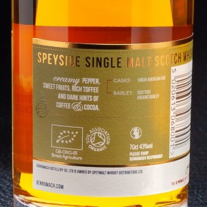 Whisky Ecossais Single Malt Speyside Benromach Organic 43° 70cl avec coffret  Cave à Whisky