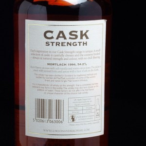 Whisky Ecossais Single Malt Speyside Cask Strength Gordon Macphill Mortlach 1994 54.20%  70cl  Cave à Whisky