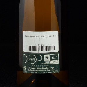 Vin blanc Côtes Catalanes Maccabeu 2015 Domaine O. Pithon 75cl  Vins blancs
