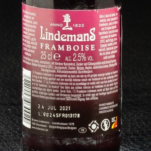Bière Aromatisée Lindemans Framboise 2.50% 35.50cl  Bières aromatisées