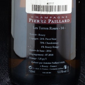 Pierre Paillard Extra Brut Rosé Bouzy Grand Cru 14 "Les Terres" 75cl  Champagnes