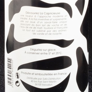 Liqueur au Lait de Vache La Capricieuse Vanille Noisette Tourbé 17% 50cl  Liqueurs et crèmes