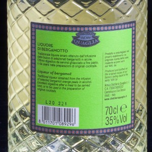 Liqueur Bergamotte 70cl Quaglia 35%  Liqueurs et crèmes