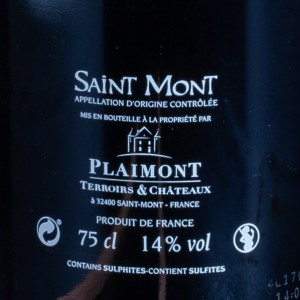 Vin rouge Saint-Mont 2015/2016 Domaine Plaimont 75cl  Vins rouges