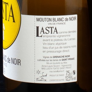 Vin blanc Mouton blanc de noir 2019 Domaine Mas Lasta 75cl  Vins blancs