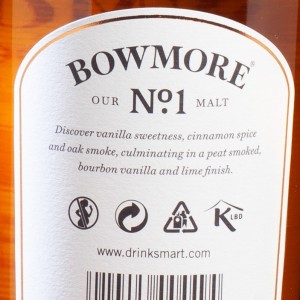 Whisky Ecossais Islay Single Malt n°1 Bowmore 40% 70cl  Écosse