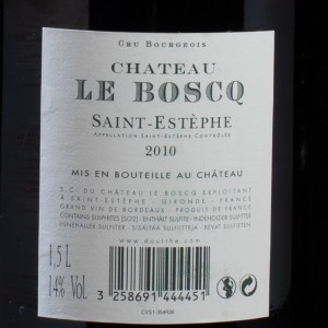 Vin rouge Saint-Estèphe 2010 Château Le Boscq 150cl  Vins rouges