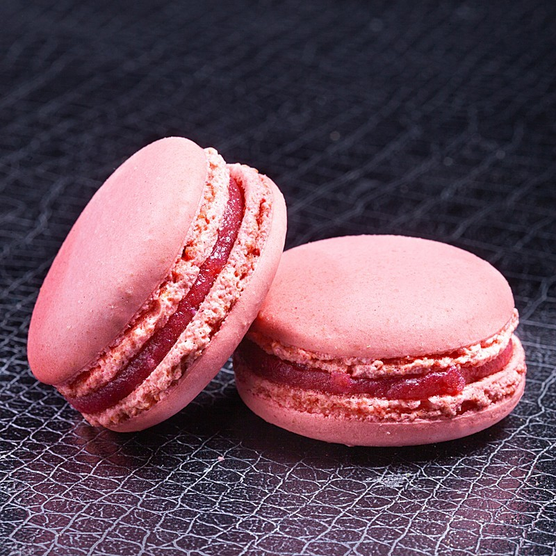 Macaron framboise  Macarons sucrés