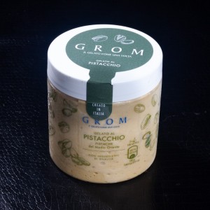 Crème glacée en pot pistache avec morceaux Grom 460ml  Glaces