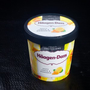 Glace en pot citron & mandarine Häagen-Dazs  Glaces