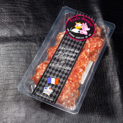 Saucisson sec au piment d'Espelette en chiffonnade Frais Devant 80g