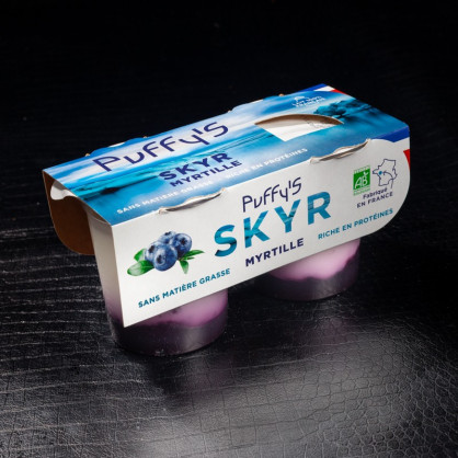 Yaourt myrtille Bio Skyr Puffy's 2x125g