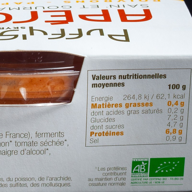 Apéro poivrons & paprika Bio Skyr Puffy's 130g