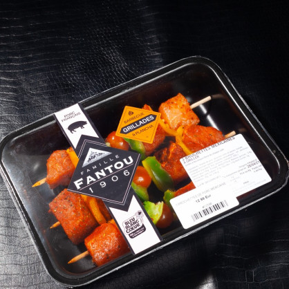 3 brochettes de porc mexicaine Maison Fantou