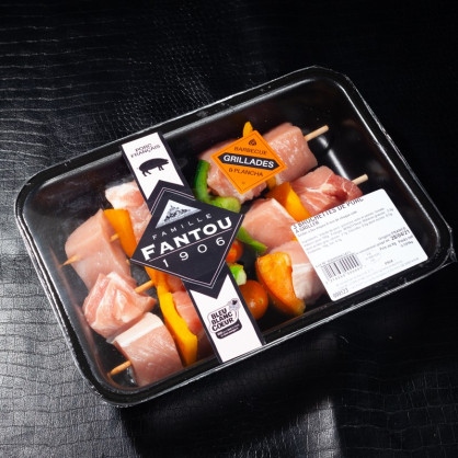 3 brochettes de porc Maison Fantou