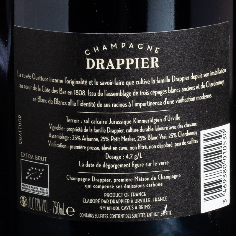 Champagne Quatuor 75cl Drappier  Brut
