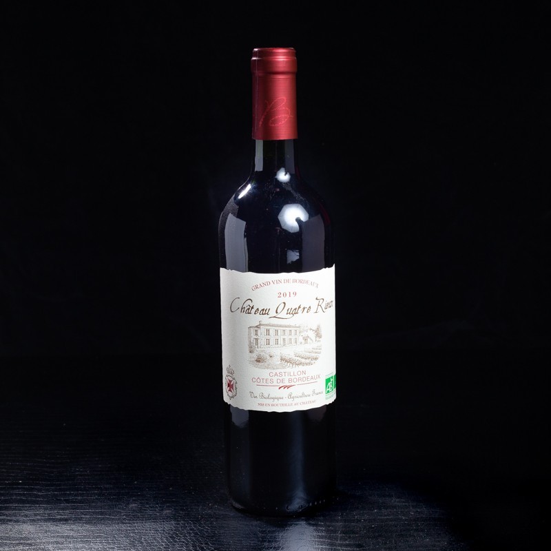 Bouteille de vin de Bordeaux Photo