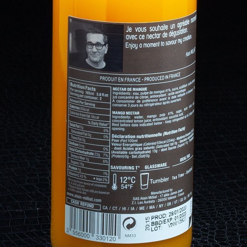Nectar de mangue 33cl Alain Milliat  Jus de fruits