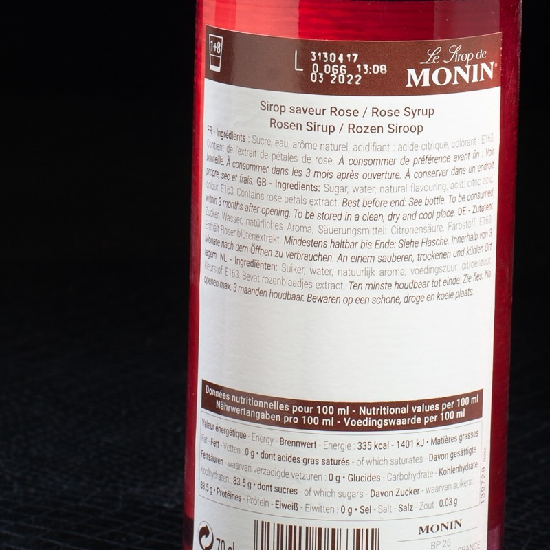 Sirop rose 70cl Monin  Sirops