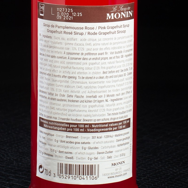Sirop pamplemousse rose 70cl Monin  Sirops