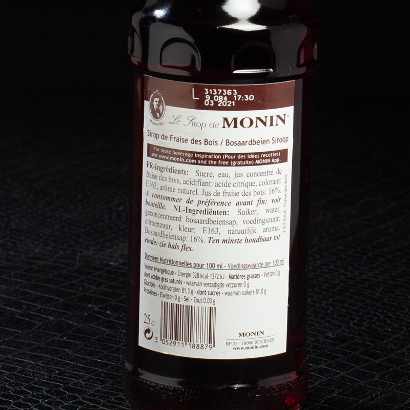 Sirop fraise des bois 25cl Monin  Sirops