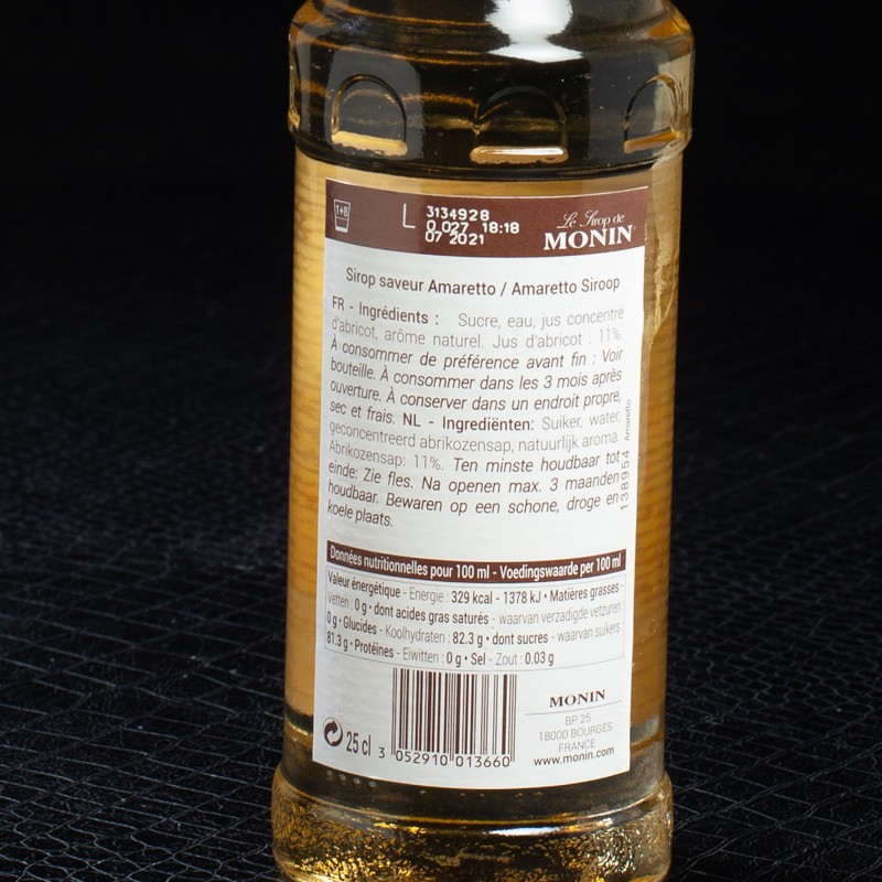 Sirop amaretto 25cl Monin  Sirops