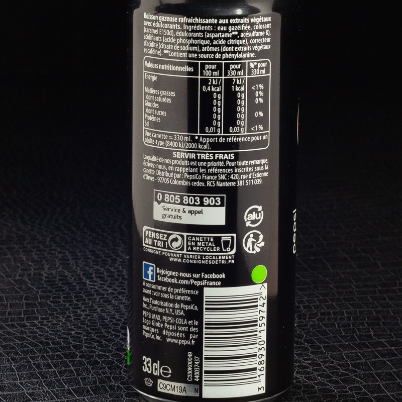 Pepsi Max 33cl Pepsi  Boissons gazeuses