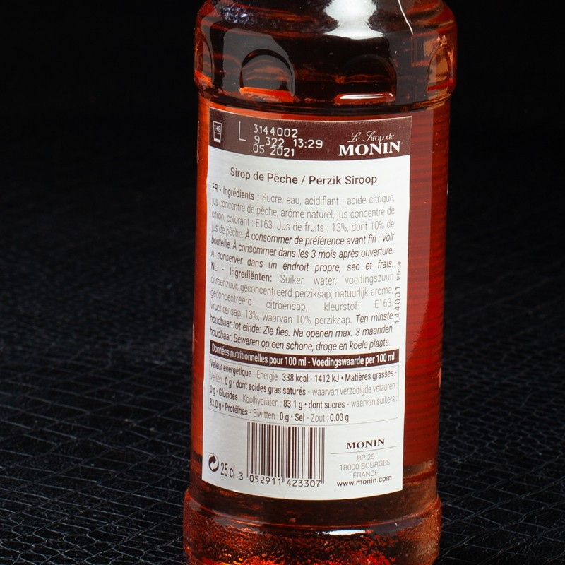 Sirop pêche 25cl Monin  Sirops