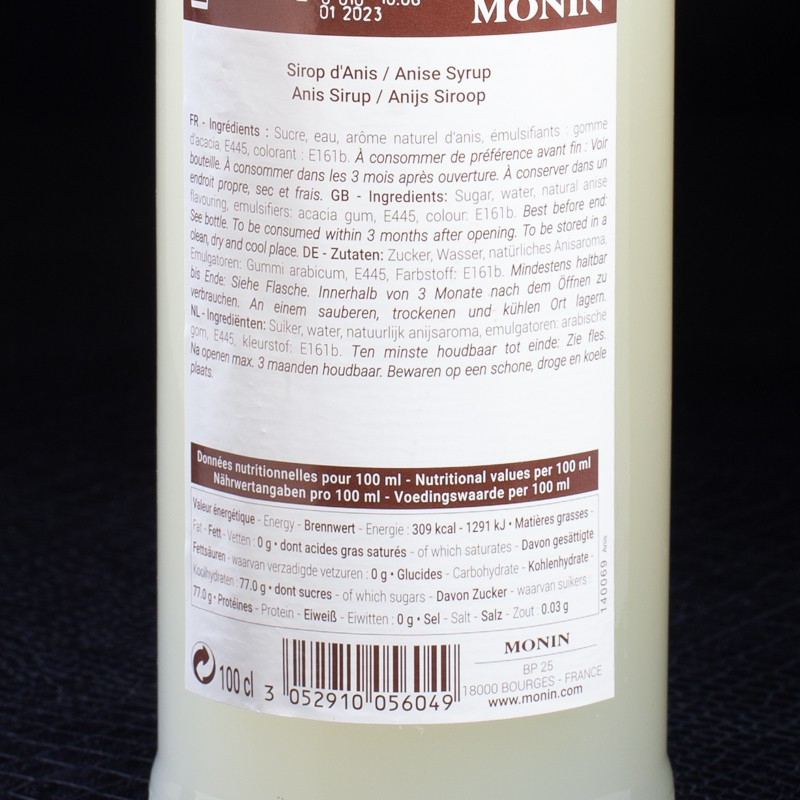 Sirop anis 1L Monin  Sirops