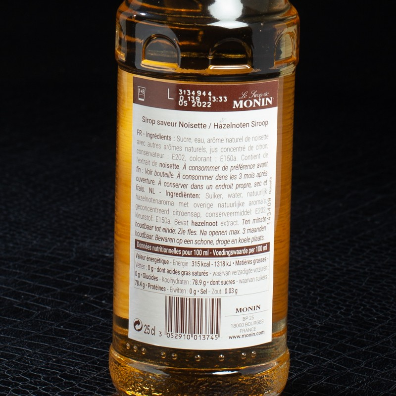 Sirop noisette 25cl Monin  Sirops