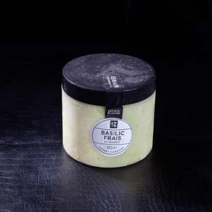 Glace basilic frais citronné 500ml La Fabrique Givrée  Crème glacée