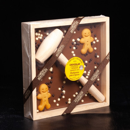 Chocolat à casser lait bonhomme pain d'épice 400g Le Comptoir de Mathilde  Chocolat à casser