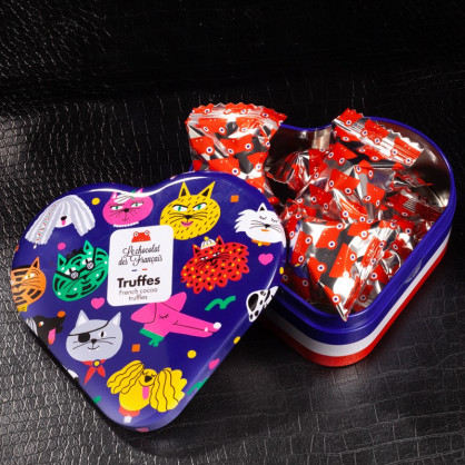 Boîtes truffes cœurs 43g Le chocolat des Français  Coffret de chocolat