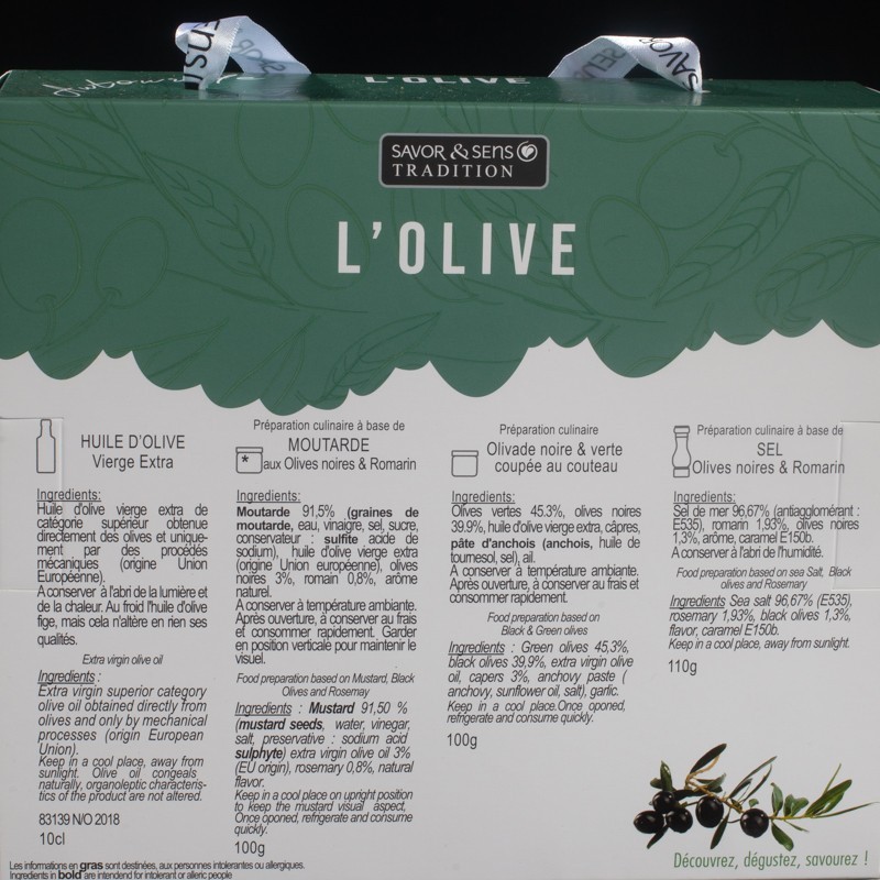 Coffret autour de l'olive Savor&Sens  Coffret