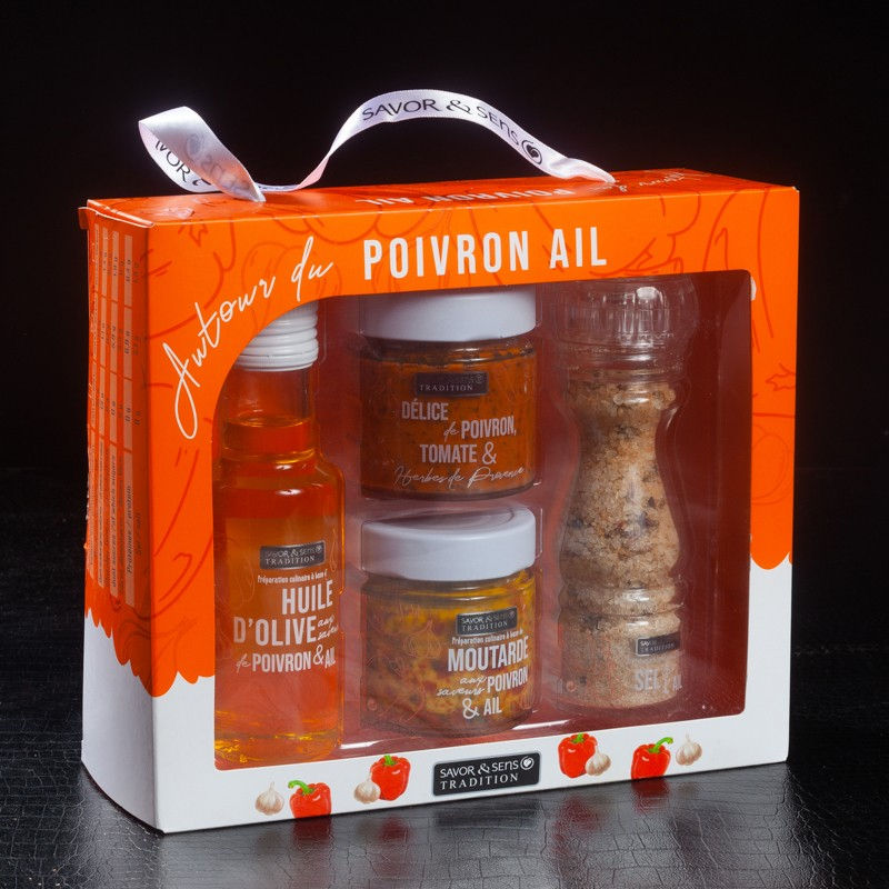 Coffret autour du poivron ail Savor&Sens  Coffret