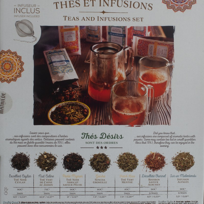Coffret thés et infusions Thés désirs sont des ordres 59g Le Comptoir de Mathilde  Thé vert