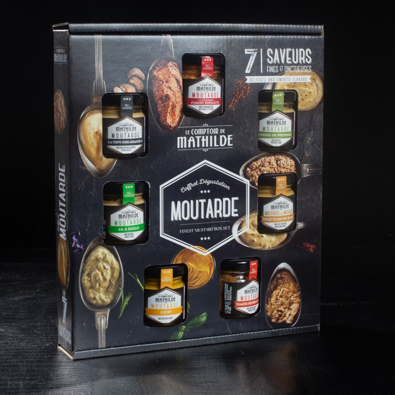 Coffret dégustation moutardes le Comptoir de Mathilde 7x35g  Coffret