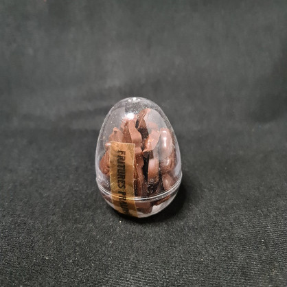 Œuf 7cm cristal fritures pralinées chocolat au lait Chapon 60g