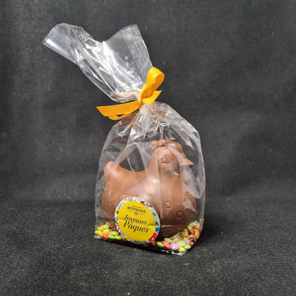 Poule chocolat au lait et ses confettis Monbana 150g