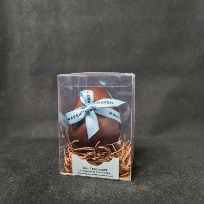 Œuf croquant chocolat noir mendiants Genaveh 100g