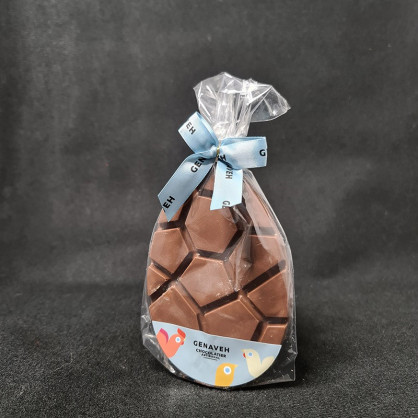 Tablette œuf chocolat au lait et praliné Genaveh 95g