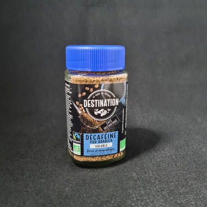 Décaféiné soluble bio 100g Destination  Soluble et cappuccino