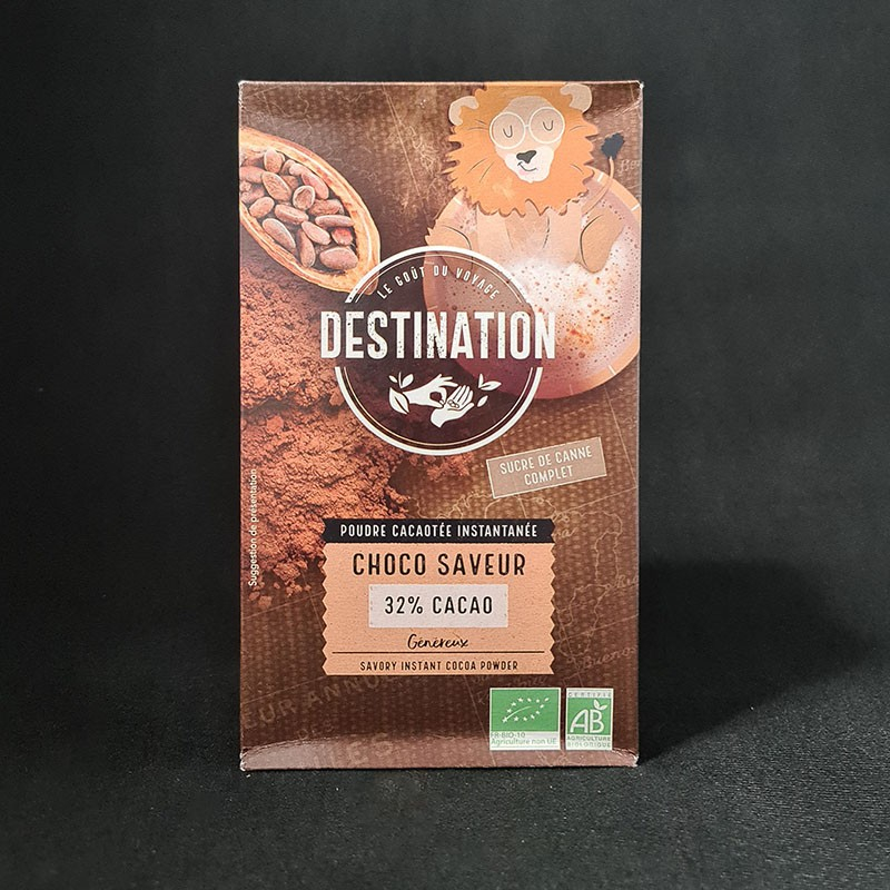 Choco saveur 32% cacao bio 800g Destination  Préparation chocolat chaud