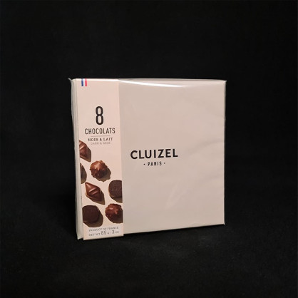Coffret n8 chocolats noir et lait 85g Michel Cluizel  Coffret de chocolat