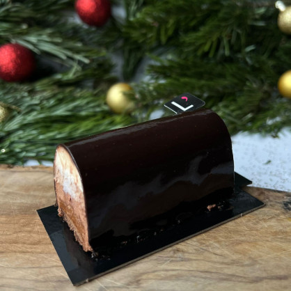 Bûche 3 chocolats 1p  Pâtisseries individuelles